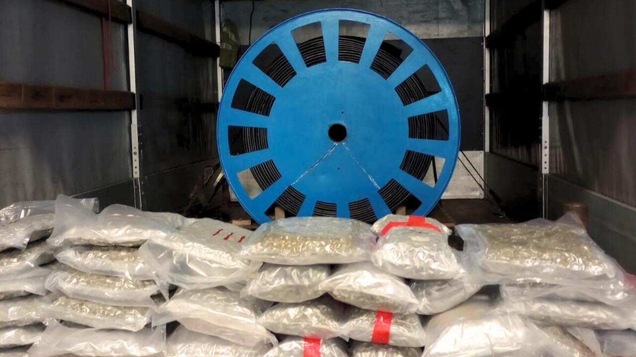 36 kilogramów marihuany w szpuli z kablem