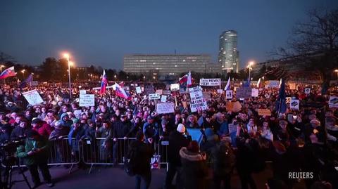 Antyrządowy protest w Bratysławie