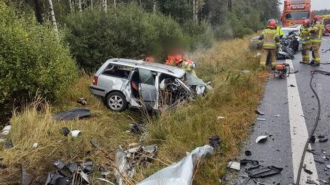 Tragiczny wypadek na drodze krajowej 11. Nie żyje dwóch mężczyzn