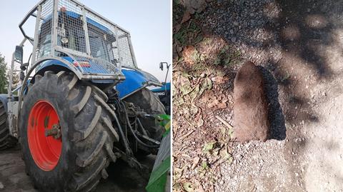 Traktor najechał na pocisk z czasów II wojny światowej. Doszło do wybuchu