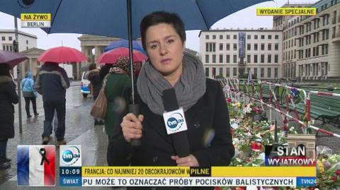 Berlinczycy łączą się w żałobie po zamachach w Paryżu