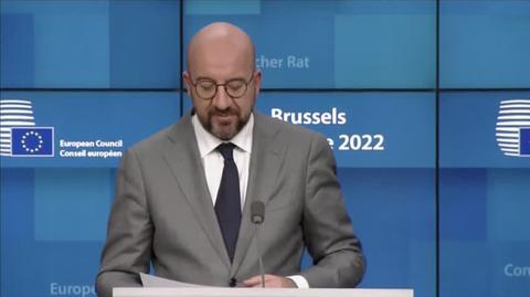 Charles Michel po szczycie unijnych liderów w Brukseli