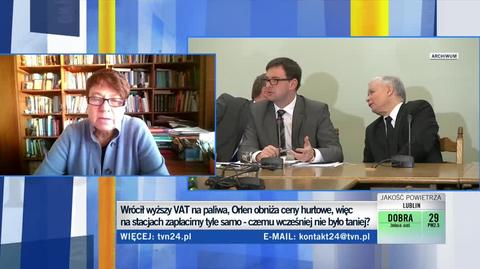 Inflacja. Starczewska-Krzysztoszek o wysokich hurtowych cenach paliw w PKN Orlen