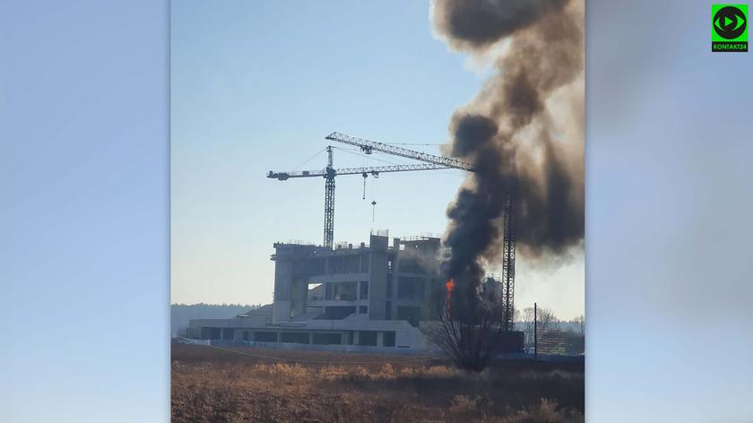 Pożar na budowie Muzeum Bitwy Warszawskiej