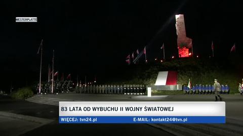 Apel Pamięci w czasie obchodów 83. rocznicy wybuchu II wojny światowej na Westerplatte