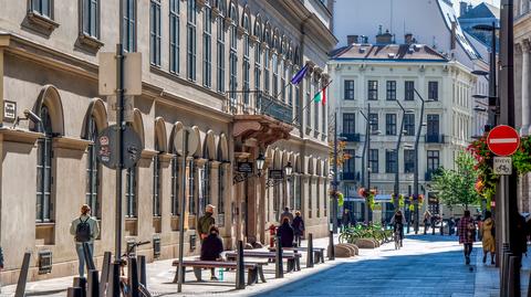 Widok na parlament w Budapeszcie