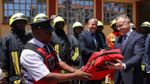 Prezydent Andrzej Duda w Centrum Szkoleń Strażackich i Ratunkowych w Kenii