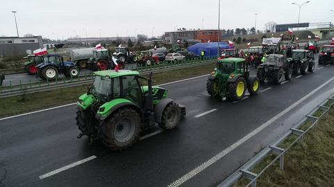 Rolnicy zablokowali autostradę A2