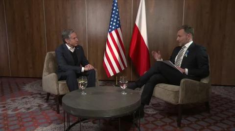 Cała rozmowa Piotra Kraśki z sekretarzem stanu USA Antonym Blinkenem
