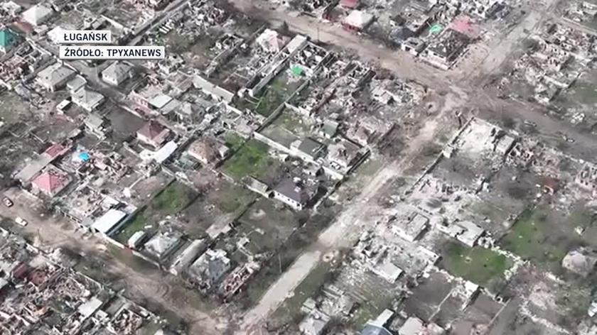 Разрушенные пригороды Луганска на кадрах с дрона