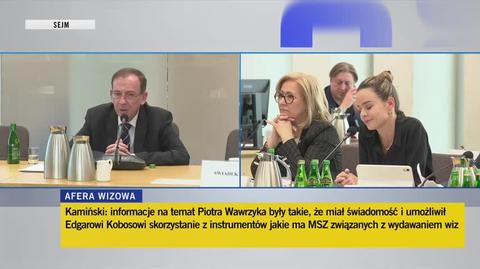 Kamiński: Kaczyński był informowany, że został zatrzymany bliski współpracownik Wawrzyka
