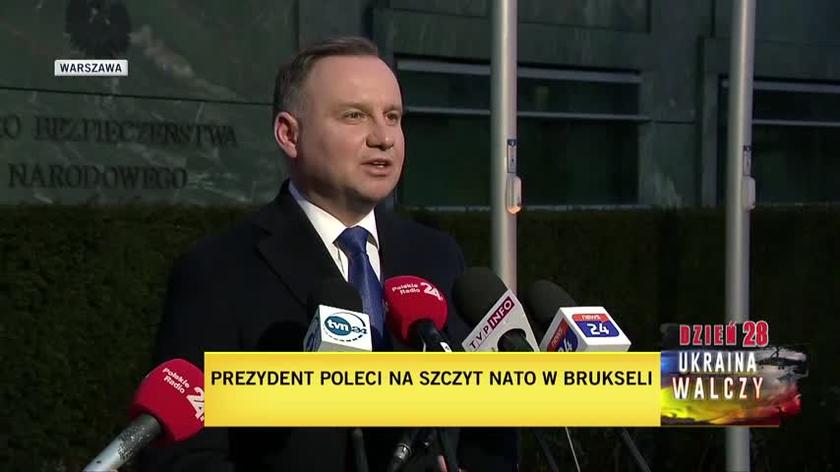 Prezydent Andrzej Duda: o tym będziemy dyskutowali podczas szczytu NATO