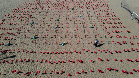 Krzyże na plaży w Rio de Janeiro