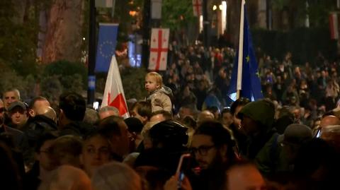 Tysiące ludzi protestuje przed parlamentem. "Wybory zostały ukradzione Gruzinom"