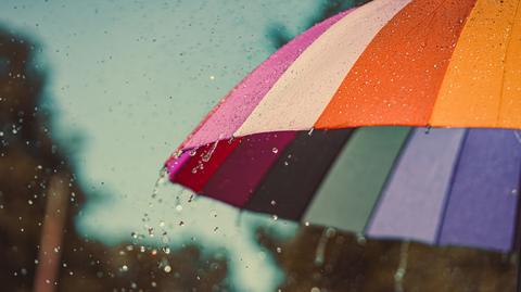 Deszcz, opady, parasol, 