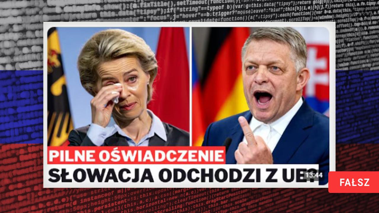 Słowacja, wyjście z UE, użyteczny Fico. Tak wygląda "pompowanie balonika" propagandy