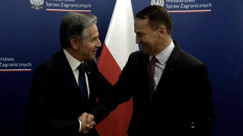 Antony Blinken w Polsce, spotkał się z Sikorskim