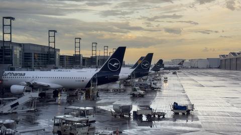 Samoloty Lufthansy, lotnisko we Frankfurcie