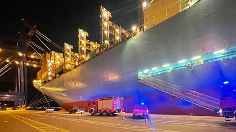 Ewakuowano załogę Majestic Maersk i obsługę terminala kontenerowego po wycieku gazu