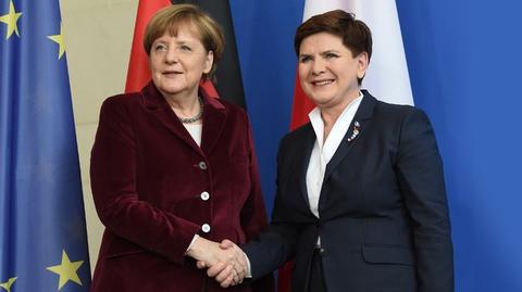 12.02.2016 | Beata Szydło spotkała się z Angelą Merkel. Premier zaproponowała wspólny projekt na rzecz uchodźców