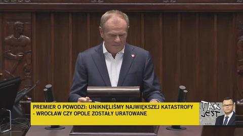 Tusk do posłów w Sejmie: proszę teraz o skupienie