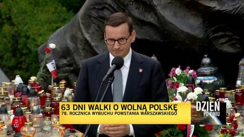 Morawiecki dziękuje za budowę krzyża na Cmentarzu Powstańców Warszawy