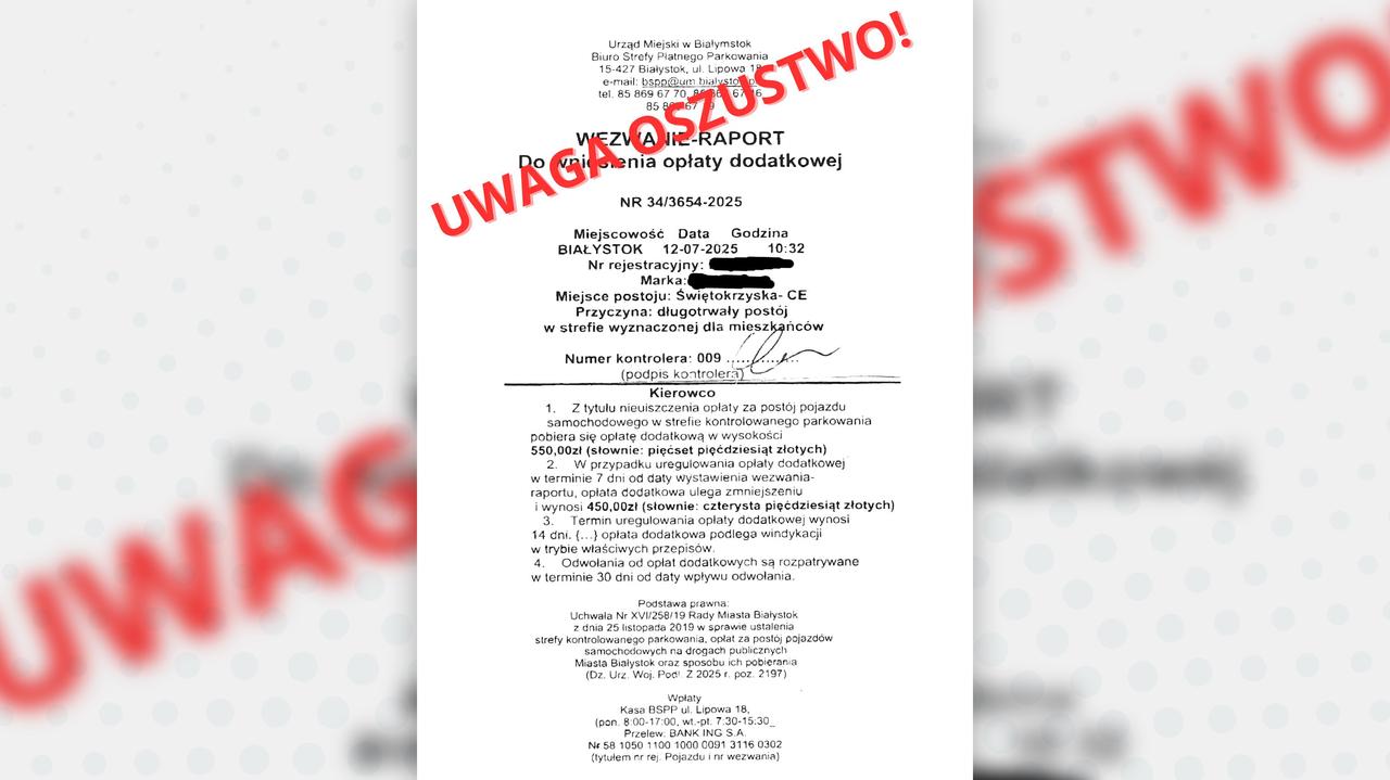 Za wycieraczką znalazł wezwanie do zapłaty. Urzędnicy ostrzegają