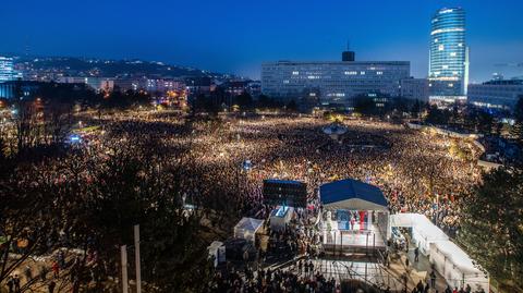 Antyrządowy protest w Bratysławie