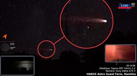 Moment ponownego wejścia w atmosferę drugiego stopnia Starshipa