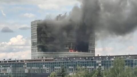 Pożar w instytutu badań technicznych Płatan w miejscowości Friazino