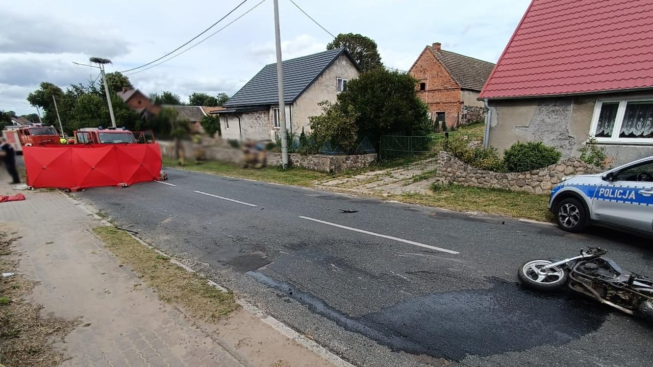 Wypadek motocyklistów. Jeden mężczyzna zginął, drugi uciekł
