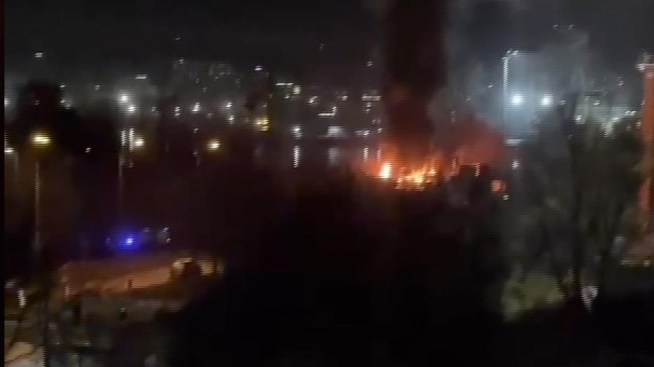 Pożar w Porcie Wojennym w Gdyni