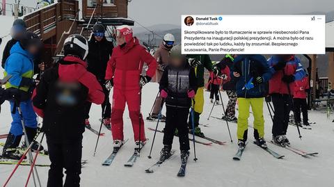 Andrzej Duda na stoku narciarskim