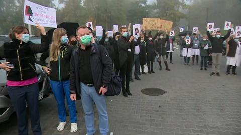 Protesty lekarzy Szpitala Uniwersyteckiego w Krakowie