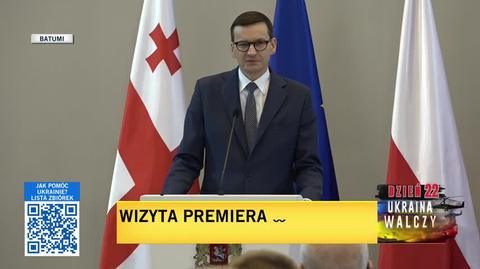 Premier Mateusz Morawiecki na wspólnej konferencji prasowej z premierem Gruzji w Batumi 