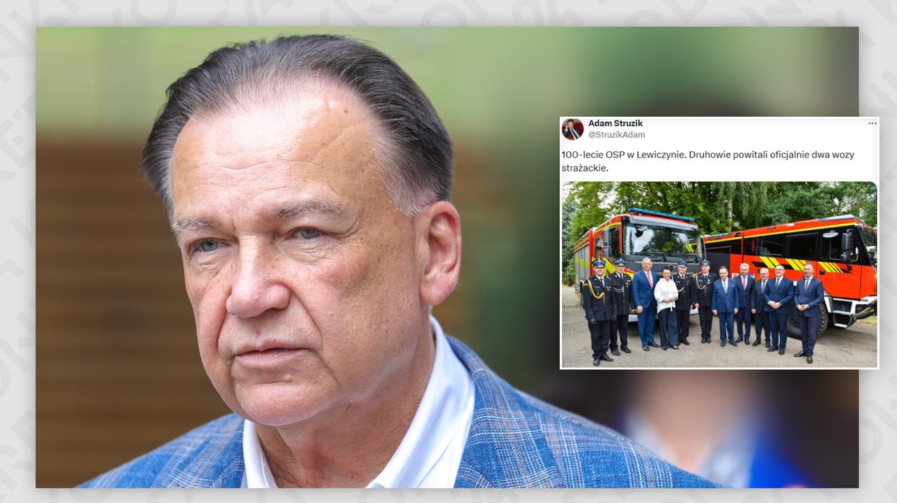 Marszałek Struzik: "druhowie powitali dwa wozy". Tak, ale wcześniej