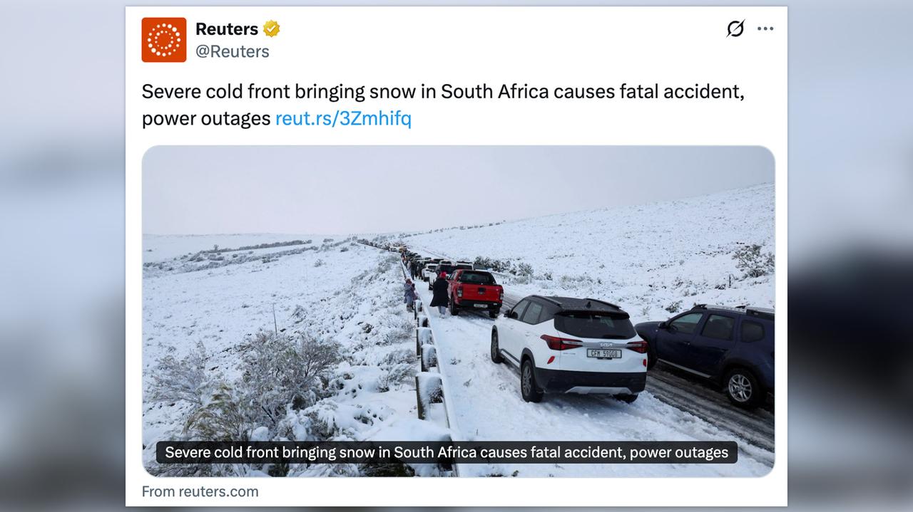 Atak zimy w Republice Południowej Afryki. Nie żyje kilka osób