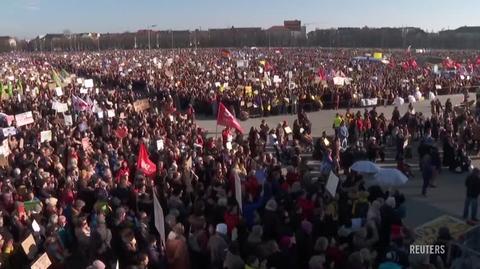 Protesty w Monachium przeciwko Alternatywie dla Niemiec (AfD) i wspólnemu głosowaniu CDU/CSU z AfD w Bundestagu