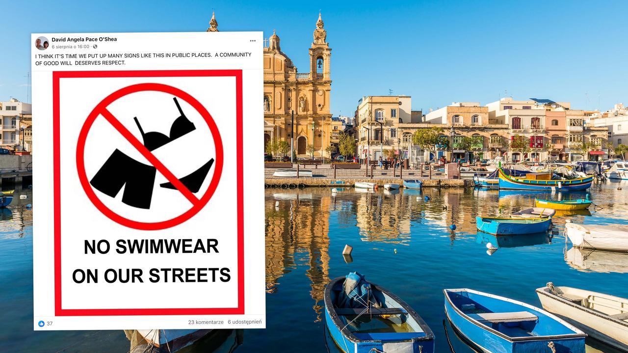 Malta. A resort resident is fed up with scantily dressed tourists. Unusual work