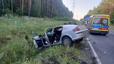 Poważny wypadek koło Kamieńska w województwie łódzkim
