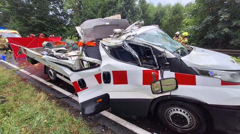 Śmiertelny wypadek na drodze krajowej nr 46 