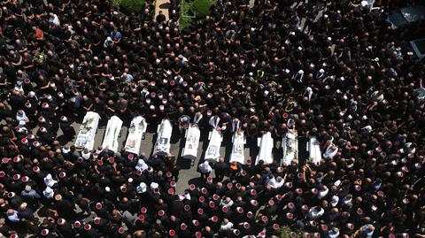Pogrzeb dzieci, które zginęły w ataku Hezbollahu 