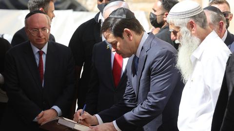 Rubio w Jerozolimie mimo krytyki ataku Izraela na Katar