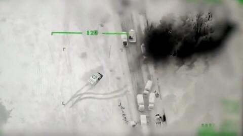 Atak na rosyjską kolumnę przy użyciu drona