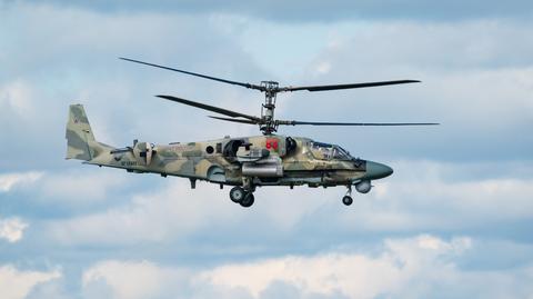 Zestrzelony rosyjski śmigłowiec Ka-52. Wideo archiwalne 