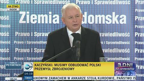 Kaczyński w Radomiu o potrzebie silnego państwa 