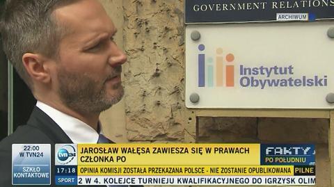 Jarosław Wałęsa zawiesił się w prawach członka PO