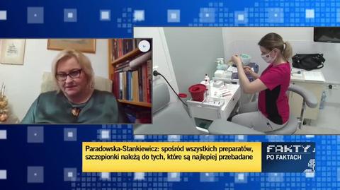 Paradowska-Stankiewicz: wygląda na to, że AstraZeneca nie powoduje więcej odczynów niż inne szczepionki