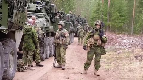 Siły NATO przeprowadzają ćwiczenia na Łotwie (nagranie z kwietnia 2020 roku)