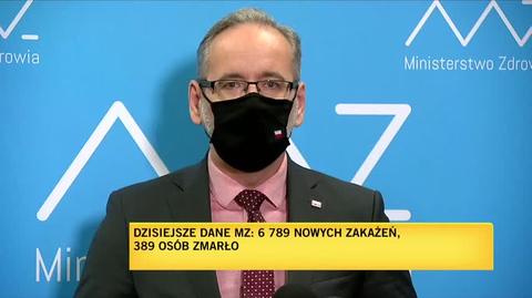 Minister zdrowia o drugim przypadku zakażenia brytyjską mutacją koronawirusa w Polsce